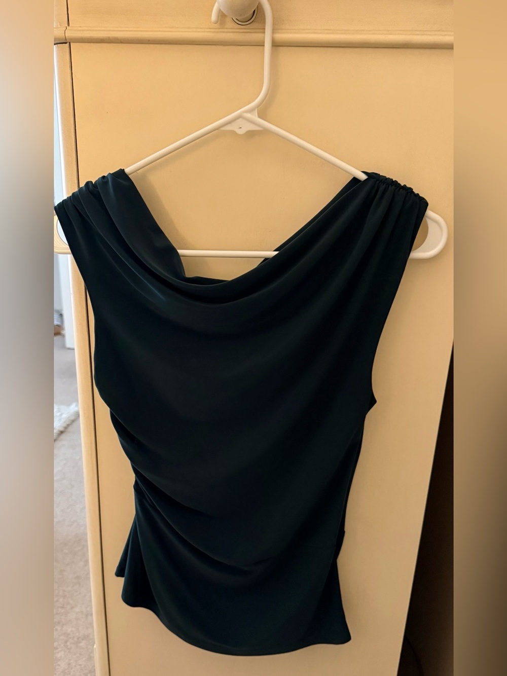 Aritzia Babaton One-Shoulder Draped Cowl Dress - Black